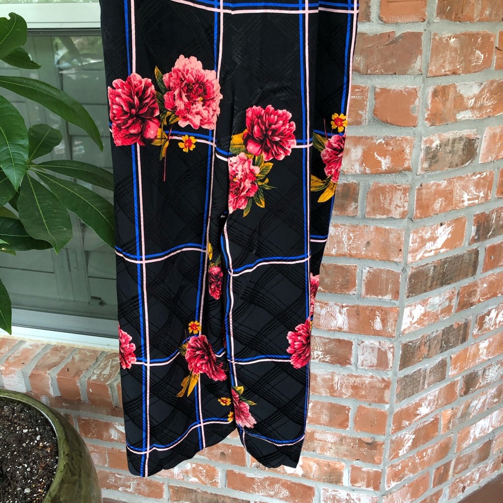 Topshop Check Floral Jumpsuit size 2 - Picture 8 of 12